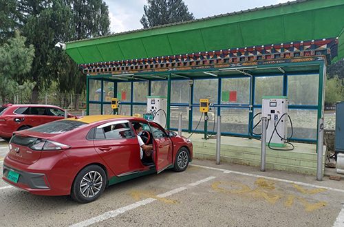 Charging Station at Changlingmithang, Convenient for Drivers to Charge.