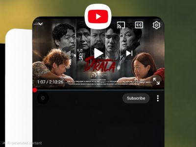 Bhutanese film Darla displayed on YouTube, showing the movie poster and YouTube video interface
