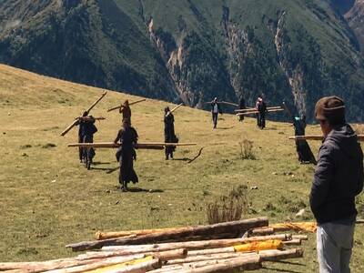 Layap people working together during 9th Royal Highland Festival.