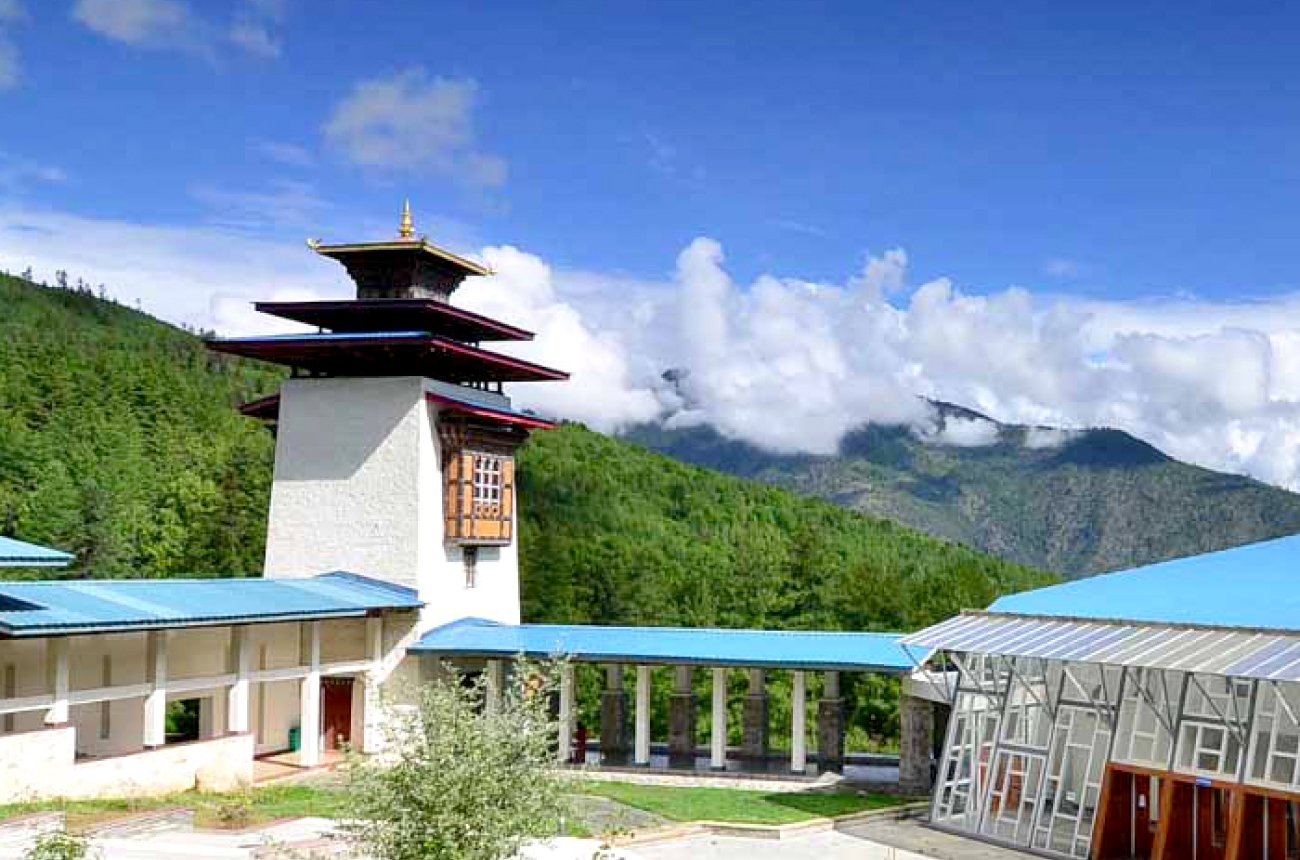 A view of the Royal Thimphu College campus.